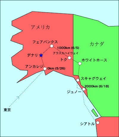 アラスカ・カナダ地図