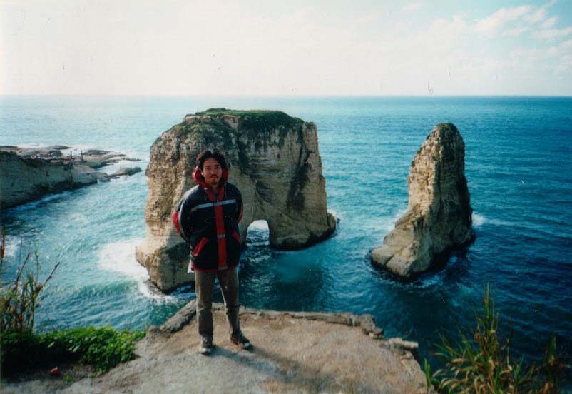 レバノン／地中海に面したベイルート、鳩の岩