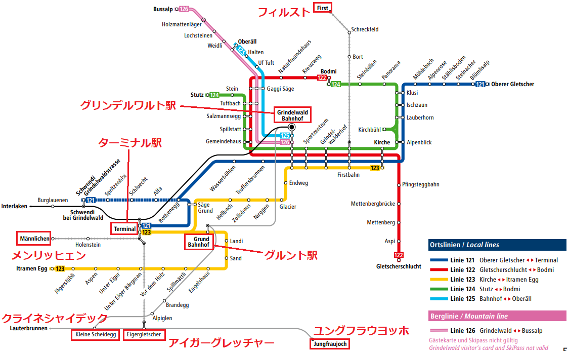 グリンデルワルト地図