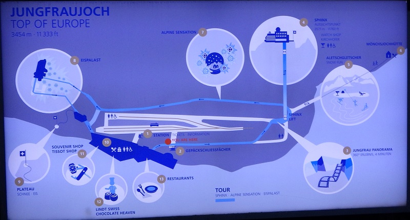 ユングフラウヨッホ／見どころ地図